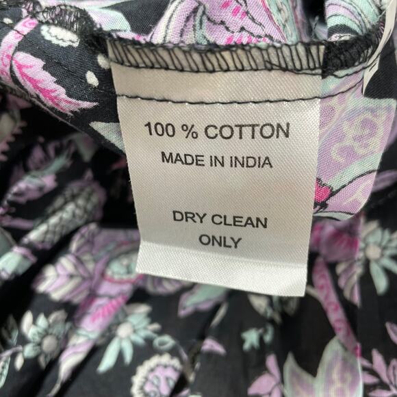 Mille NWT Klara Midi Dress Tropical Night Size XL Ruffle Sleeve Pleated Hem - Picture 8 of 11